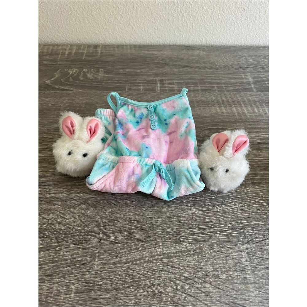 American Girl Doll Pajama and bunny slipper set